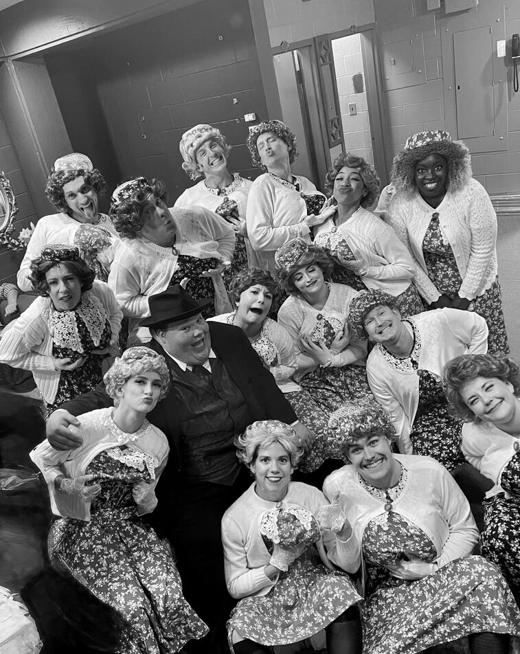 Backstage at The Producers