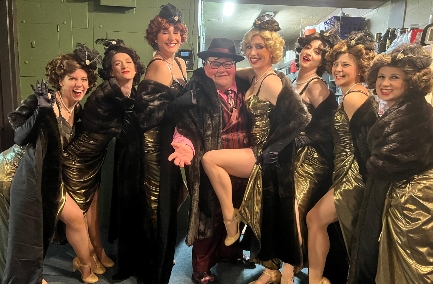 Backstage at Guys and Dolls, 2022